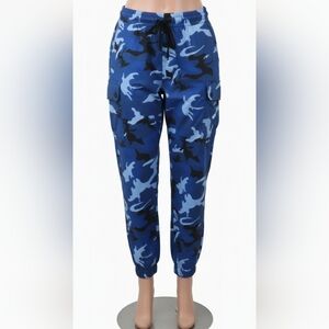 Blue Camouflage Cargo Pants **2/$35**